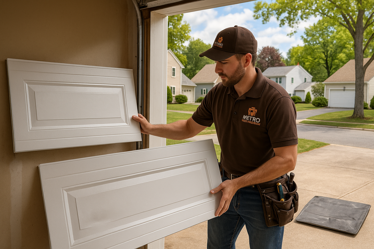 Garage Door Panel Replacement in Gardner